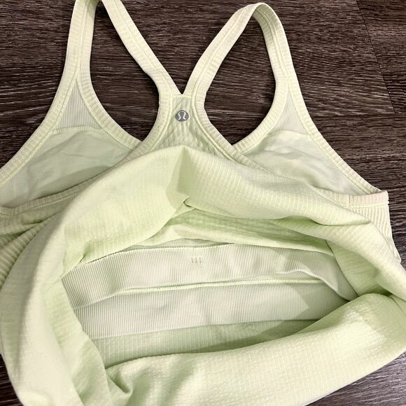 Lululemon Ebb To Street Tank Heathered Clear Mint Ribbed Seamless Racerback Top - Picture 13 of 13